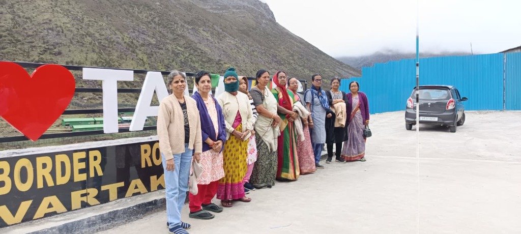 Happy travellers at Tawang, Arunachal Pradesh